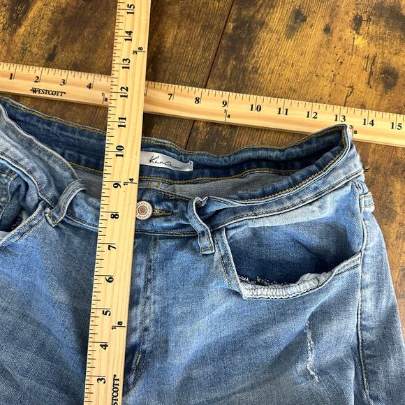 KanCan jeans KC11178 size 31 frayed hems ankled cropped light to med wash - Picture 8 of 10